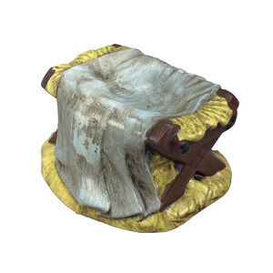 Vtg Holland Mold Nativity Manger Hand Painted Crib Only Replacement Christmas